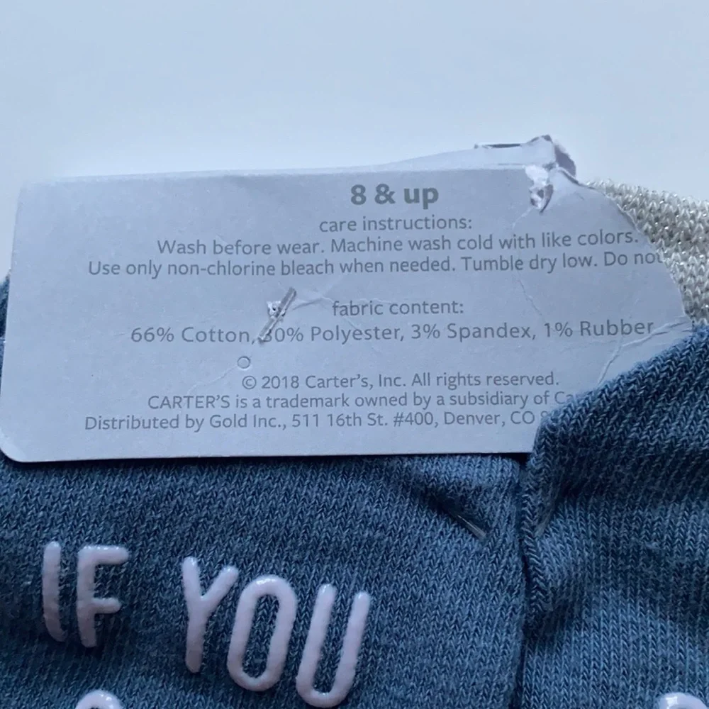 Carter's Little Girls' 2-Pack Slogan Socks - Picture 6 of 6